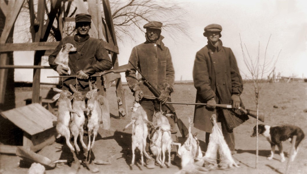 Rabbit hunters, 1930s Rabbit hunters, 1930s